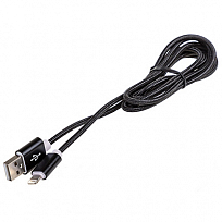 Кабель USB - Lightning 3.0А 1,5м  SKYWAY Черный в коробке